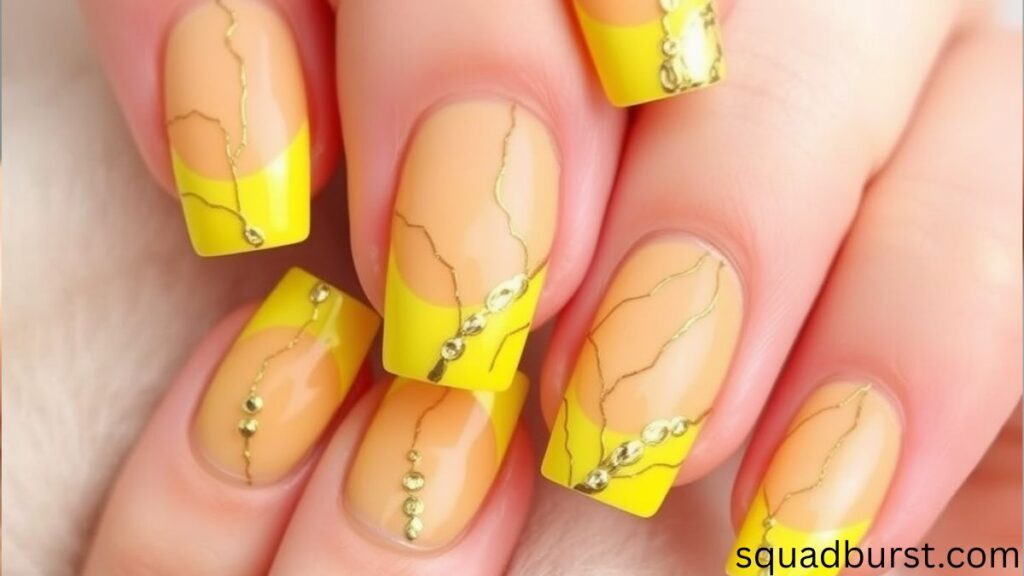 24 Yellow French Tip Nails to Try If You Love to Be Different
