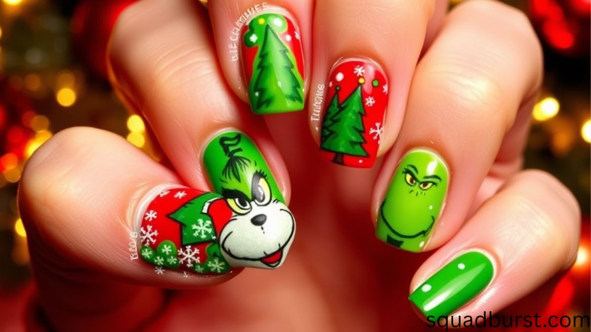34 Christmas Nail Designs Grinch to Get Inspired