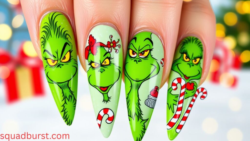 34 Christmas Nail Designs Grinch to Get Inspired