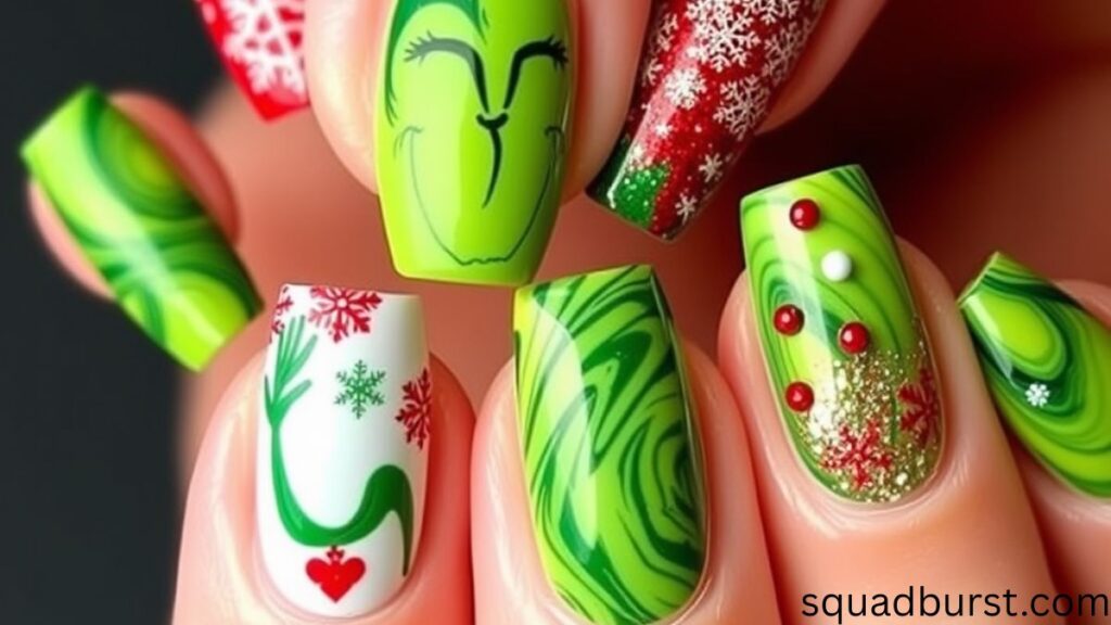 34 Christmas Nail Designs Grinch to Get Inspired