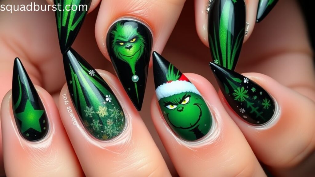 34 Christmas Nail Designs Grinch to Get Inspired
