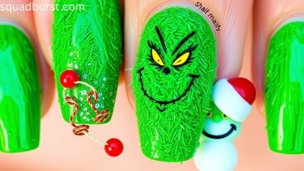 34 Christmas Nail Designs Grinch to Get Inspired