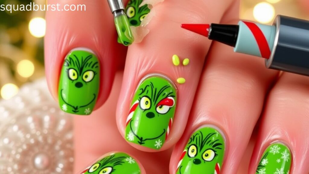 34 Christmas Nail Designs Grinch to Get Inspired