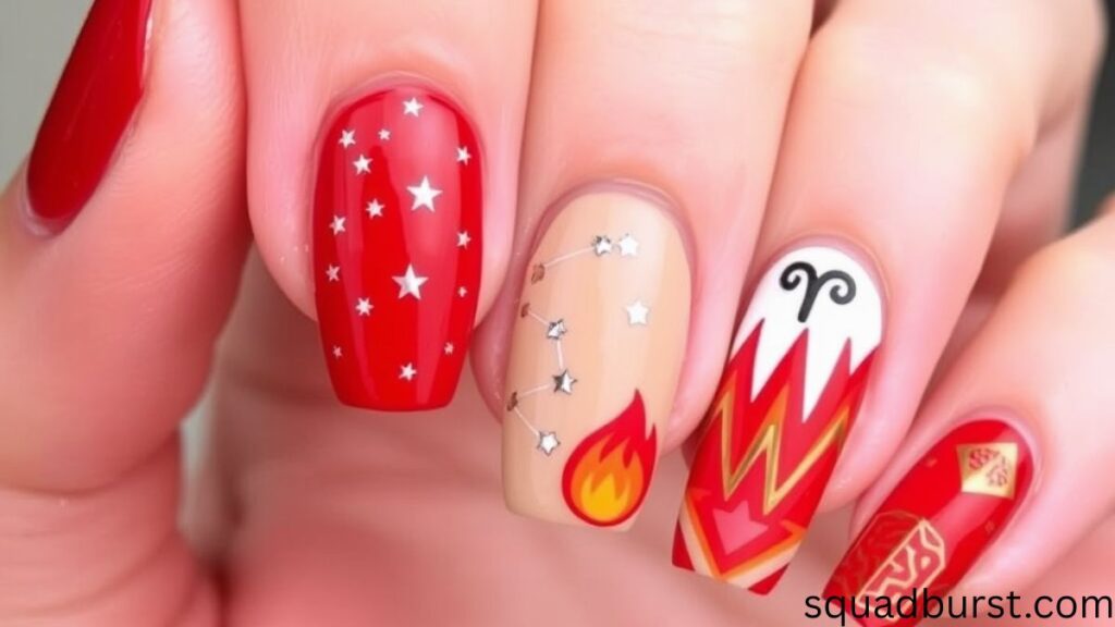 31 Aries Nail Designs: Cosmic Nails Made Easy!