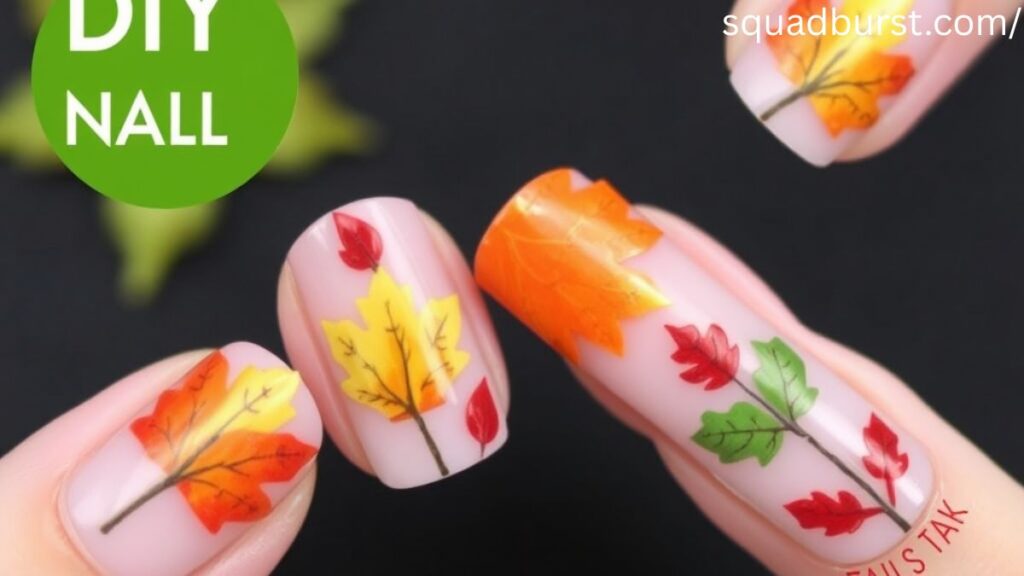 30 Fall Nail Ideas with Leaves (That Scream Pumpkin Spice Latte Season!)