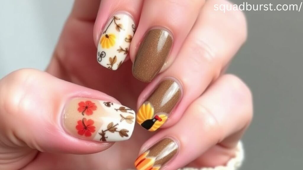 30 Fall Nail Ideas with Leaves (That Scream Pumpkin Spice Latte Season!)