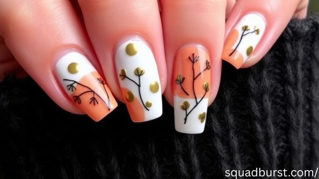 30 Fall Nail Ideas with Leaves (That Scream Pumpkin Spice Latte Season!)