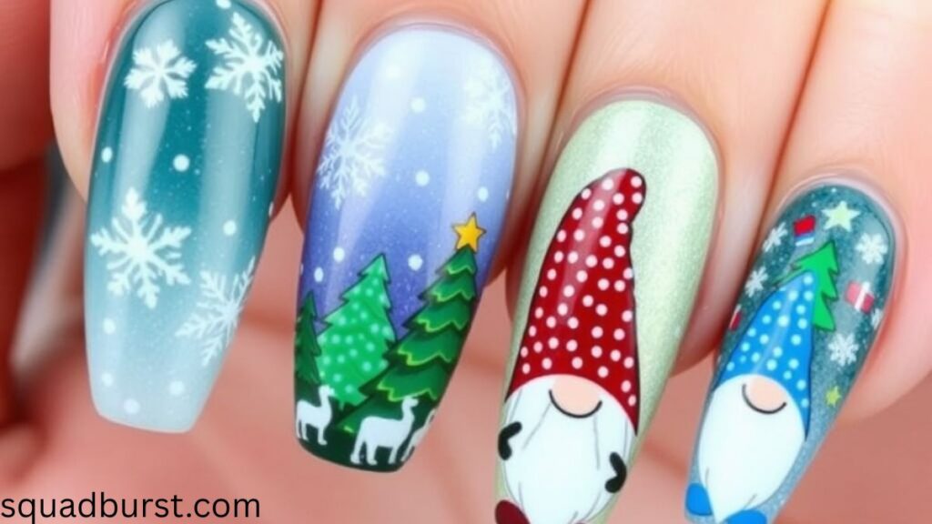 25 Christmas Gnome Nail Designs to Spread the Holiday Joy!