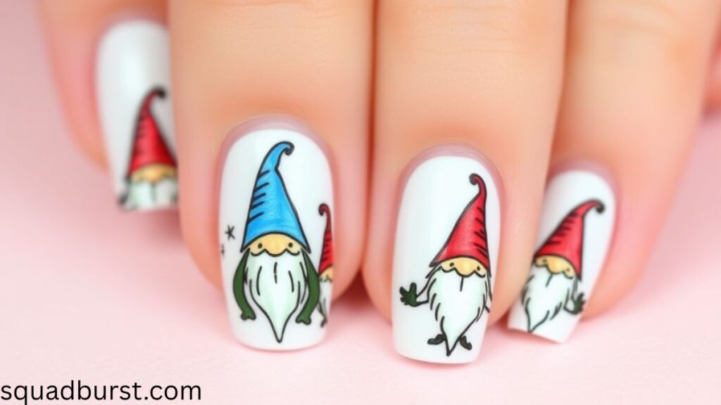 25 Christmas Gnome Nail Designs to Spread the Holiday Joy!