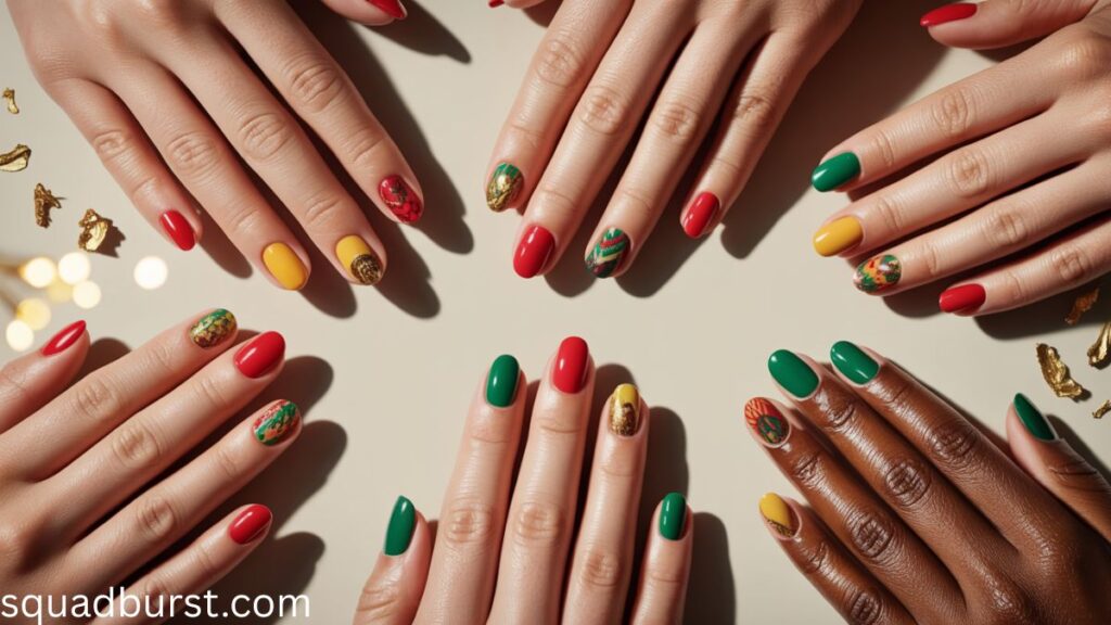 Red, Gold & Green: 18 Thrilling Rasta Colored Nail Designs You’ll Love