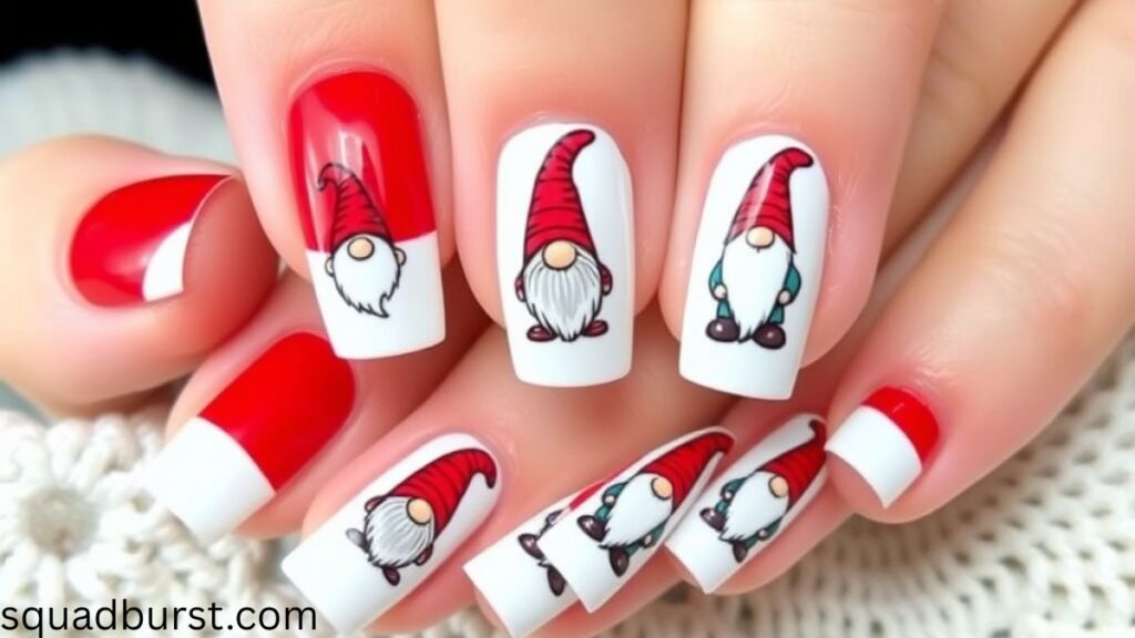 25 Christmas Gnome Nail Designs to Spread the Holiday Joy!