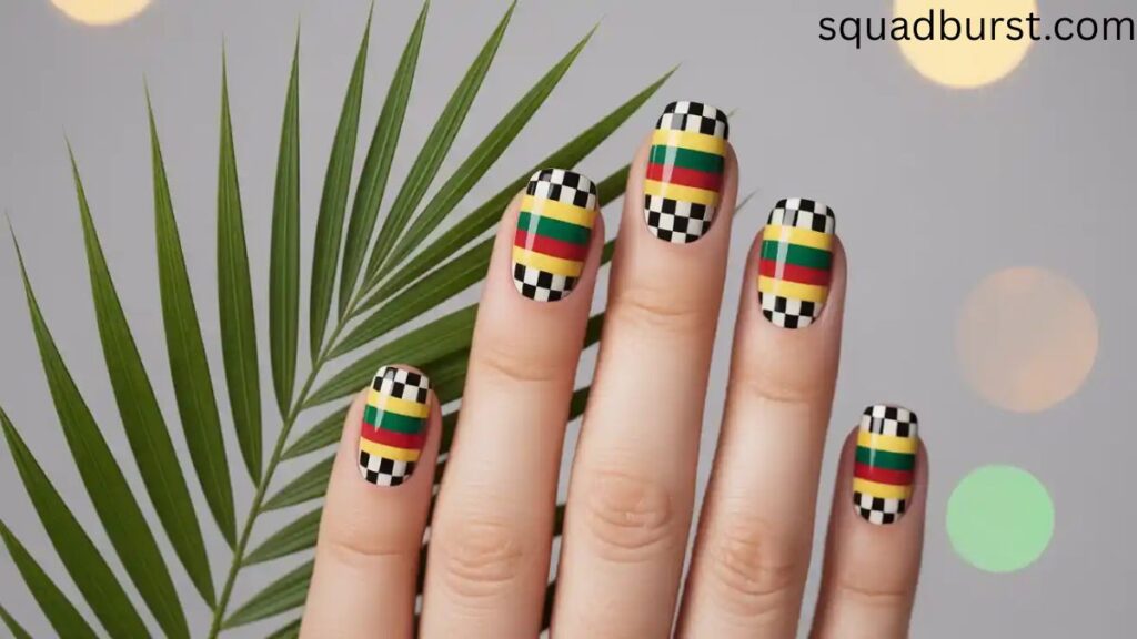 Red, Gold & Green: 18 Thrilling Rasta Colored Nail Designs You’ll Love