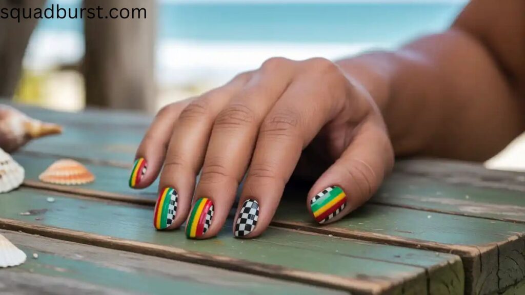 Red, Gold & Green: 18 Thrilling Rasta Colored Nail Designs You’ll Love