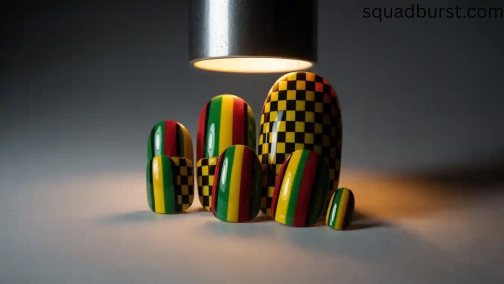 Red, Gold & Green: 18 Thrilling Rasta Colored Nail Designs You’ll Love