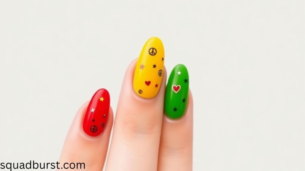 Red, Gold & Green: 18 Thrilling Rasta Colored Nail Designs You’ll Love