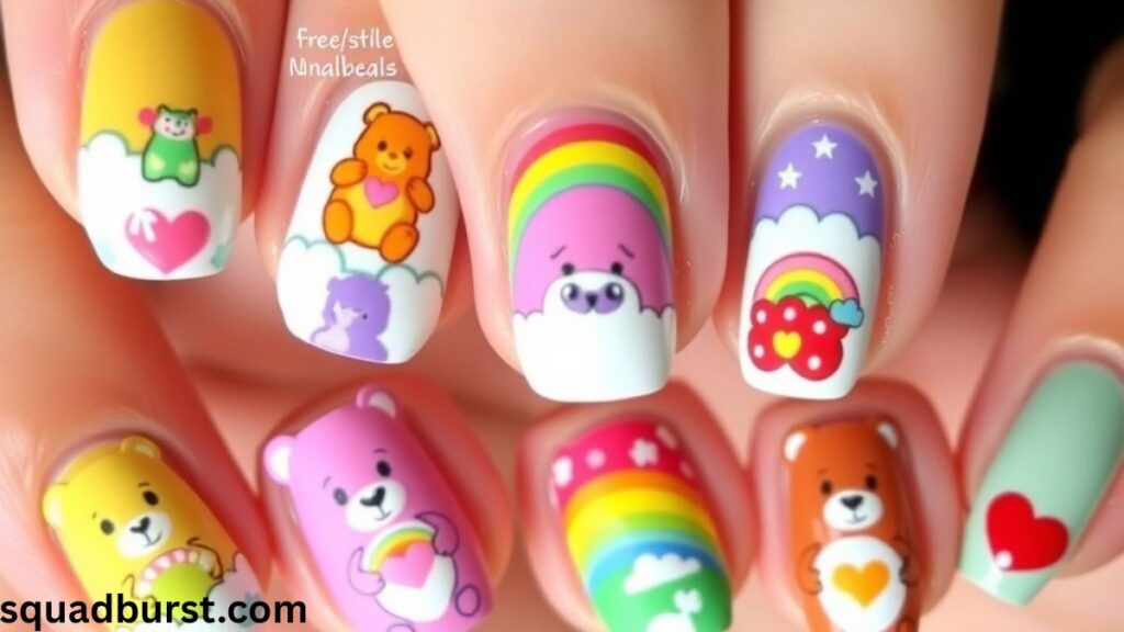 27 Care Bear Nail Designs That Will Melt Your Heart