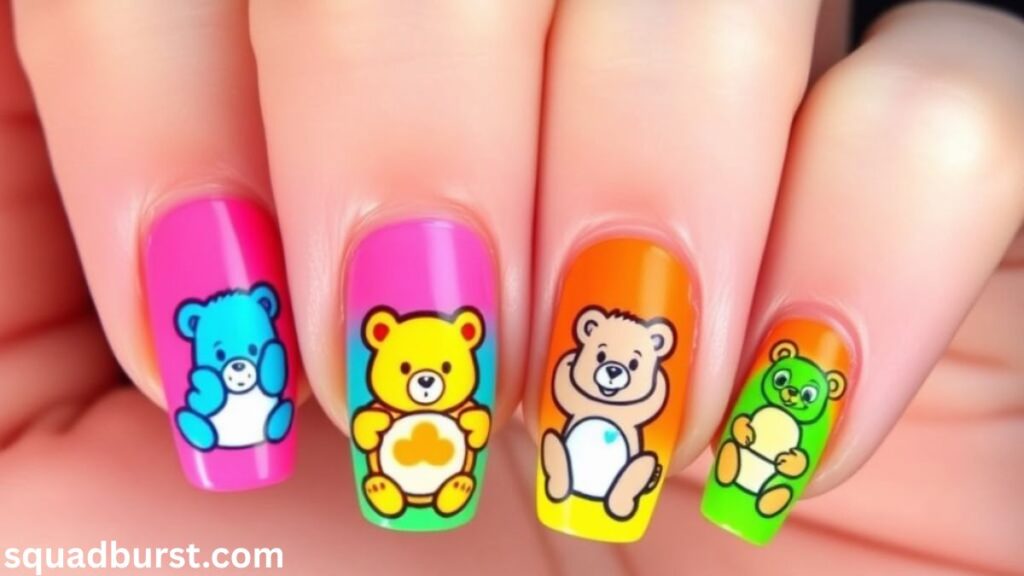 27 Care Bear Nail Designs That Will Melt Your Heart