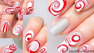 30 Candy Cane-Inspired Red and White Christmas Nail Designs to Love and Wear!