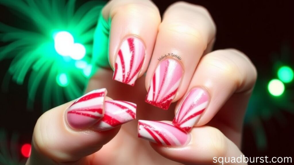 30 Candy Cane-Inspired Red and White Christmas Nail Designs to Love and Wear!