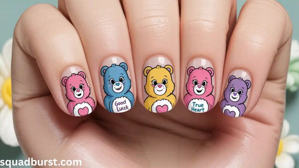 27 Care Bear Nail Designs That Will Melt Your Heart