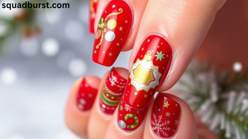 Best 29 Red Christmas Nail Designs of the Popular Choices
