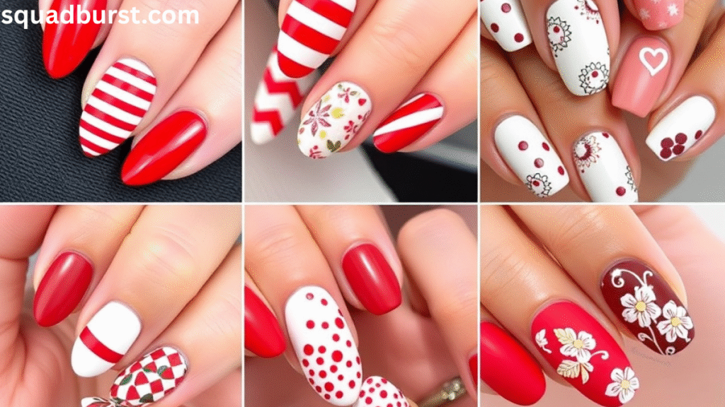 28 Candy Cane-Inspired Red and White Christmas Nail Designs to Love and Wear!