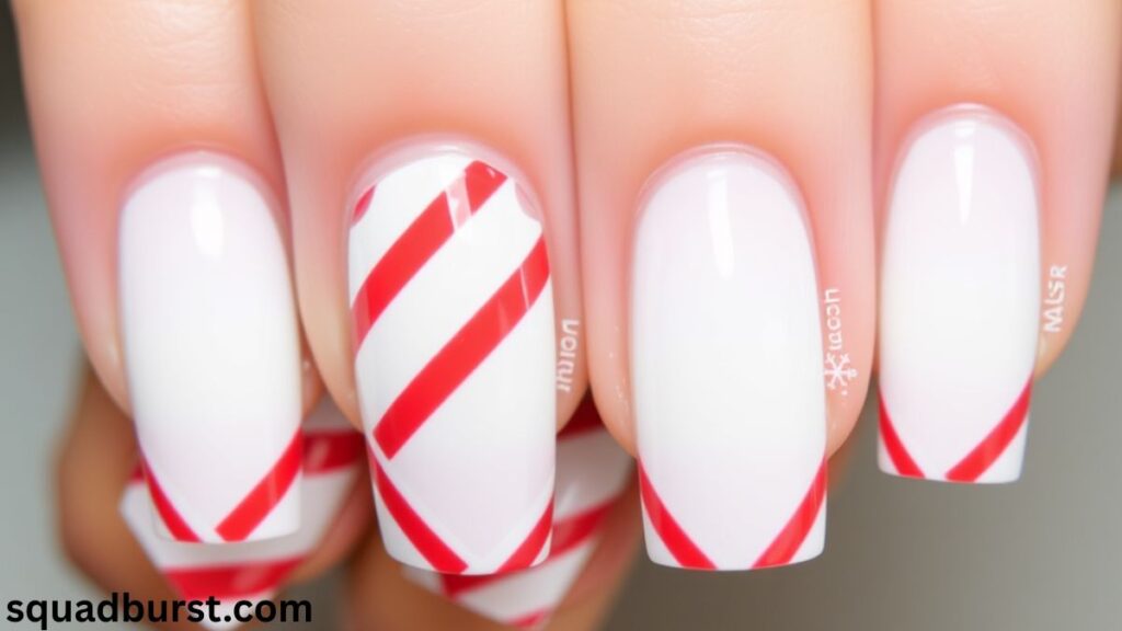 28 Candy Cane-Inspired Red and White Christmas Nail Designs to Love and Wear!