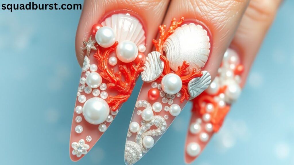 24 Mesmerizing Little Mermaid Nails Designs to Make a Splash