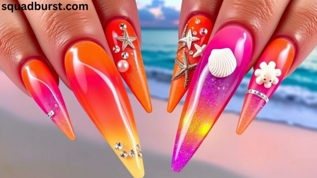 24 Mesmerizing Little Mermaid Nails Designs to Make a Splash