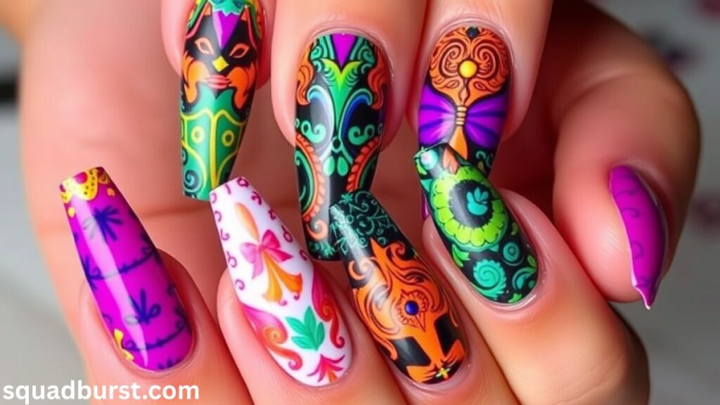 🎠31 Mardi Gras Nail Ideas That Bring the Party to Your Fingertips